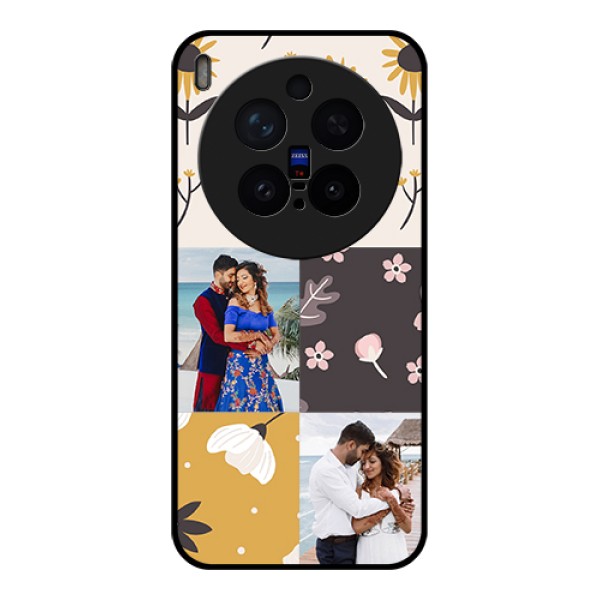 Vivo X300 Pro 5G Custom Glass Phone Case - 3 Images With Floral Design Vivo X300 Pro 5G Custom Glass Phone Case - 3 Images With Floral Design