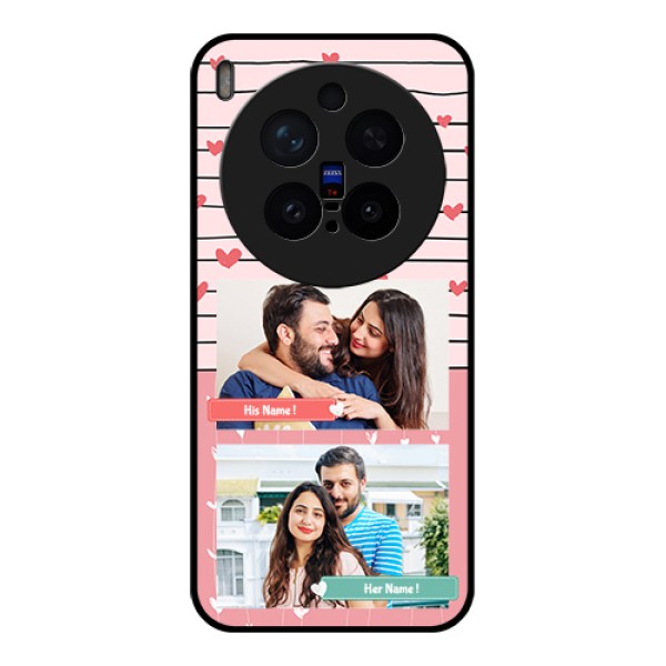 Vivo X300 Pro 5G Custom Glass Phone Case - Photo With Heart Design