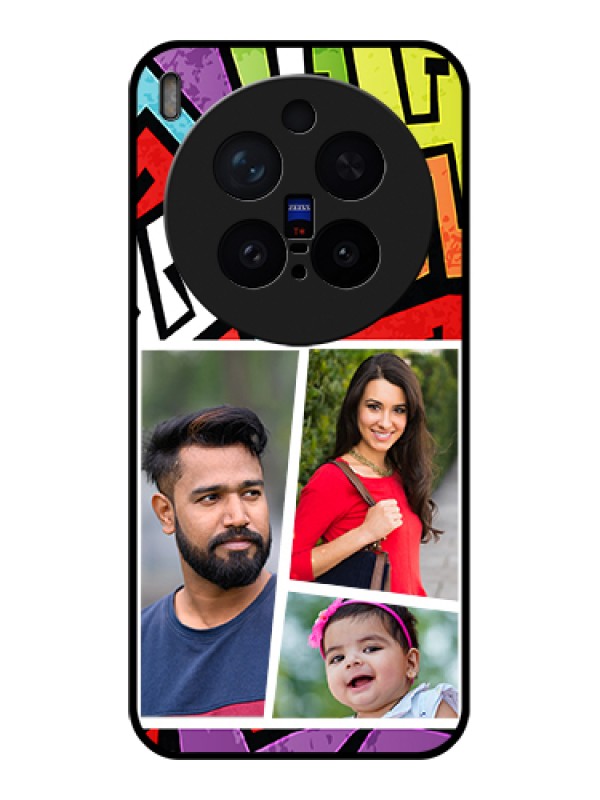 Custom Vivo X300 Pro 5G Custom Glass Phone Case - Graffiti Pattern Design