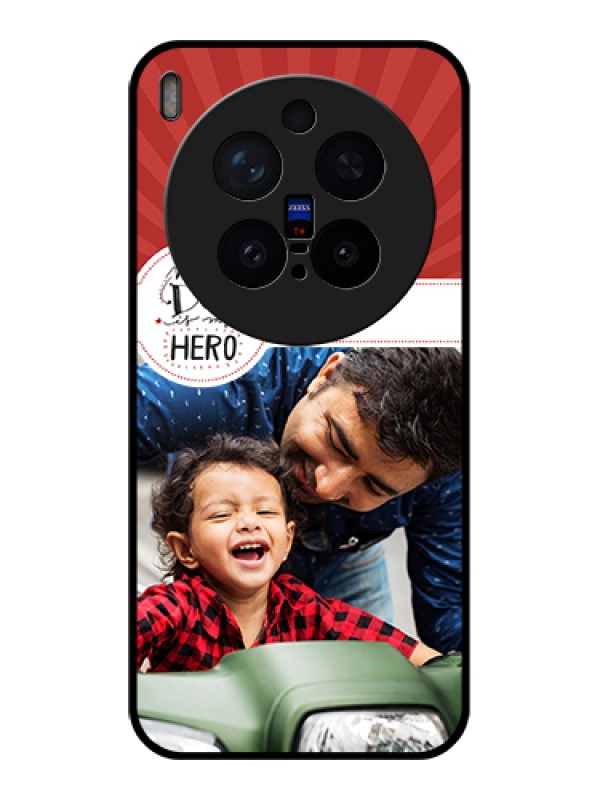 Custom Vivo X300 Pro 5G Custom Glass Phone Case - My Dad Hero Design