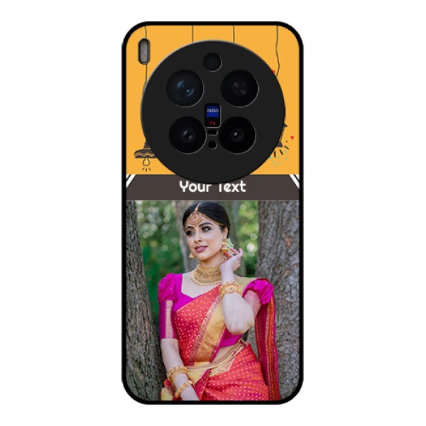 Vivo X300 Pro 5G Custom Glass Phone Case - With Family Picture And Icons Vivo X300 Pro 5G Custom Glass Phone Case - With Family Picture And Icons