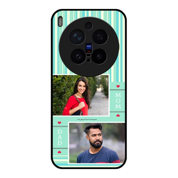 Vivo X300 Pro 5G Custom Glass Phone Case - Mom & Dad Pic Design