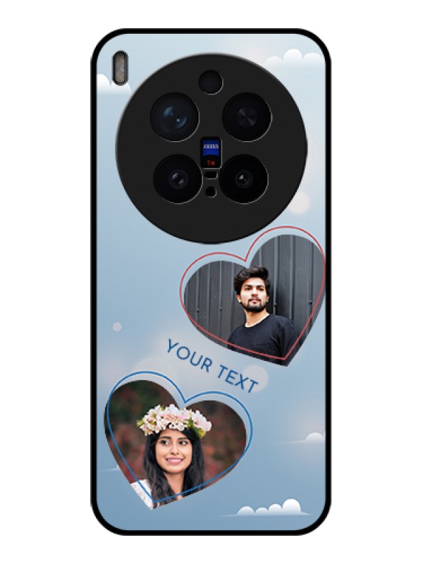 Custom Vivo X300 Pro 5G Custom Glass Phone Case - Blue Color Couple Design