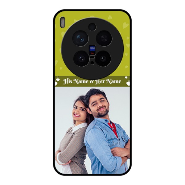 Vivo X300 Pro 5G Custom Glass Phone Case - You & Me Heart Design