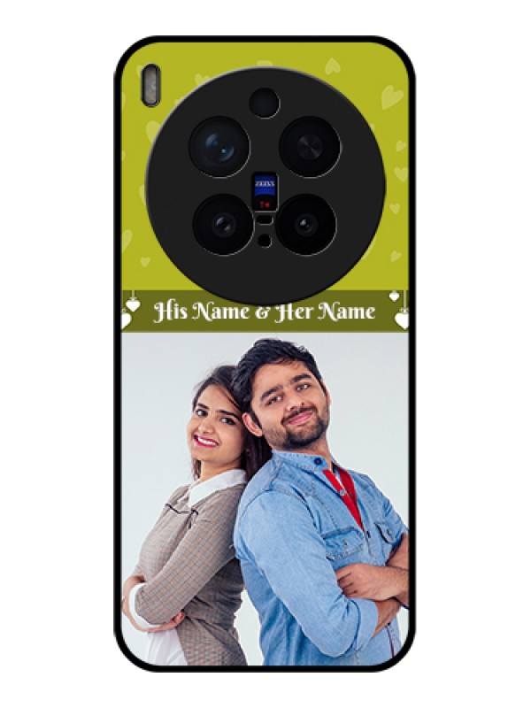 Custom Vivo X300 Pro 5G Custom Glass Phone Case - You & Me Heart Design