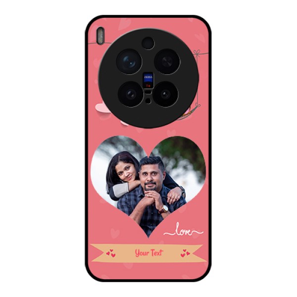 Vivo X300 Pro 5G Custom Glass Phone Case - Peach Color Love Design