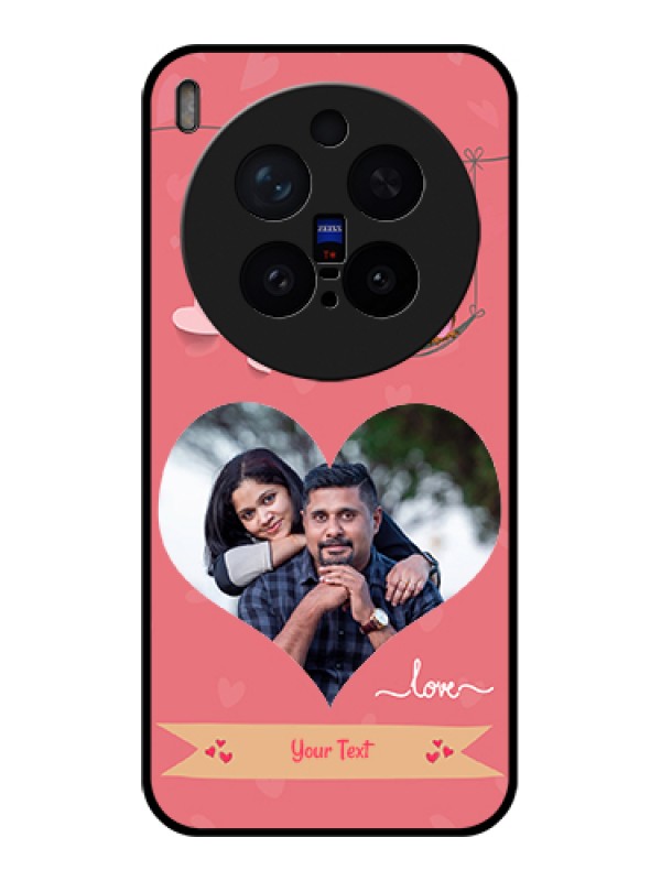 Custom Vivo X300 Pro 5G Custom Glass Phone Case - Peach Color Love Design