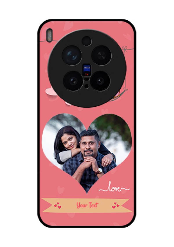 Vivo X300 Pro 5G Custom Glass Phone Case - Peach Color Love Design