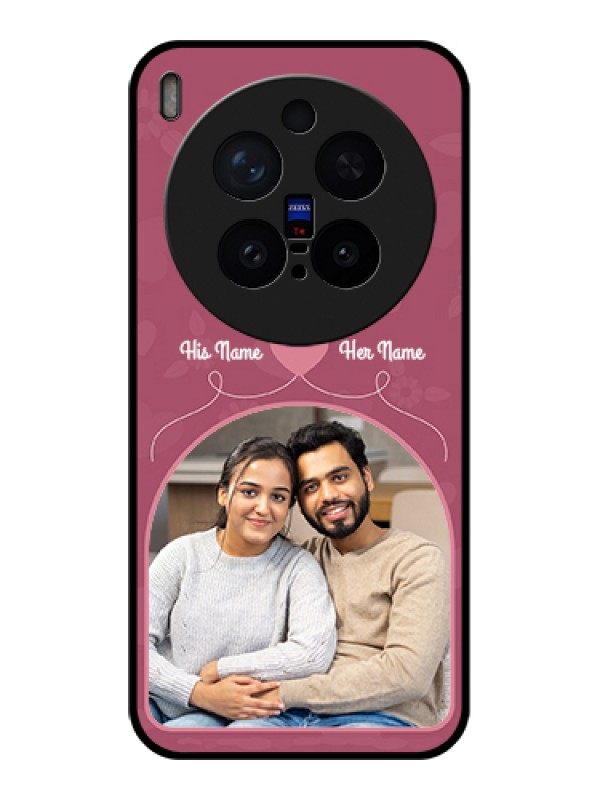 Custom Vivo X300 Pro 5G Custom Glass Phone Case - Love Floral Design