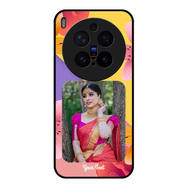 Vivo X300 Pro 5G Custom Glass Phone Case - 3 Image With Vintage Floral Design Vivo X300 Pro 5G Custom Glass Phone Case - 3 Image With Vintage Floral Design