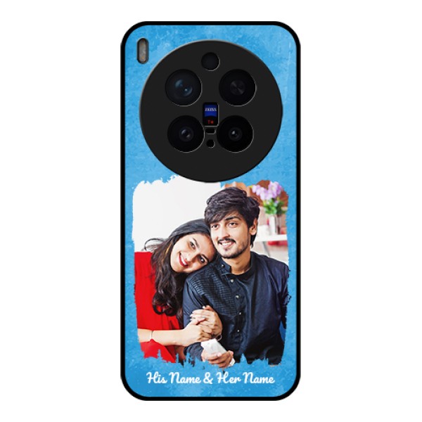 Vivo X300 Pro 5G Custom Glass Phone Case - Blue Color Vintage Design