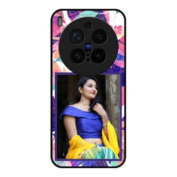 Vivo X300 Pro 5G Custom Glass Phone Case - Abstract Floral Design