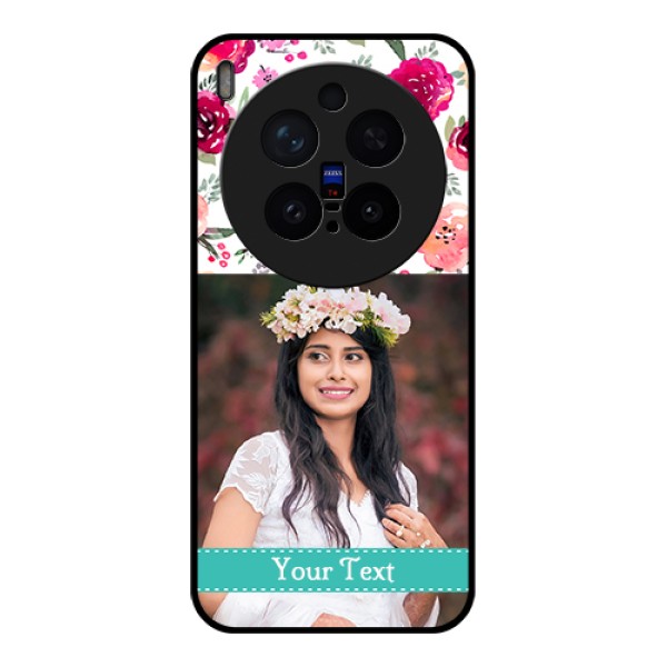 Vivo X300 Pro 5G Custom Glass Phone Case - Water Colors Floral Design