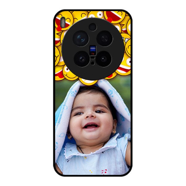 Vivo X300 Pro 5G Custom Glass Phone Case - With Smiley Emoji Design