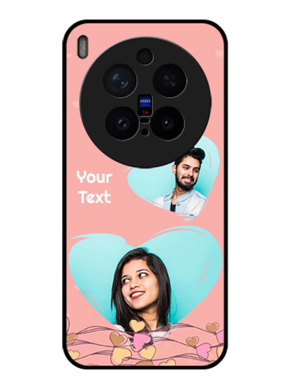 Custom Vivo X300 Pro 5G Custom Glass Phone Case - Love Doodle Design