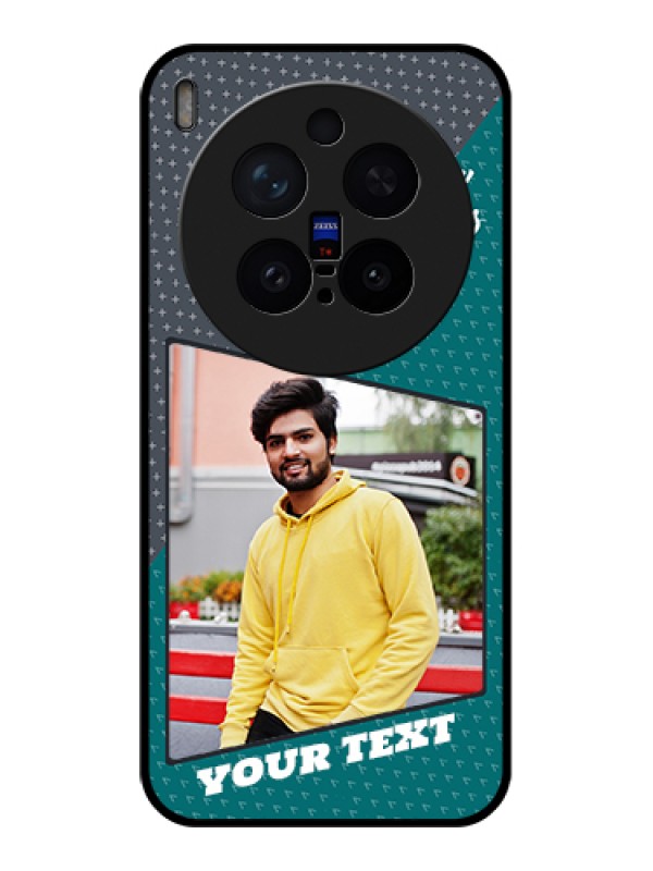 Custom Vivo X300 Pro 5G Custom Glass Phone Case - Background Pattern Design With Quote