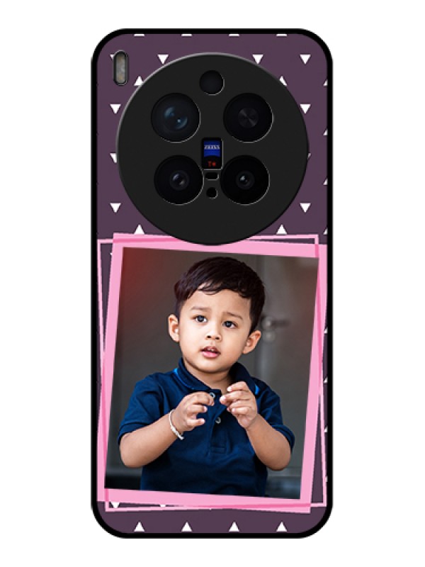 Custom Vivo X300 Pro 5G Custom Glass Phone Case - Triangle Pattern Dotted Design