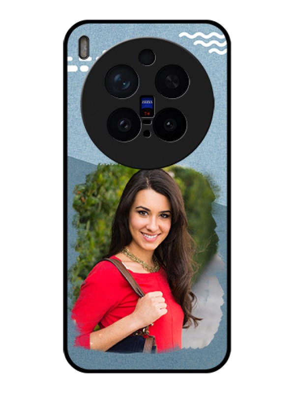 Custom Vivo X300 Pro 5G Custom Glass Phone Case - Grunge Line Art Design