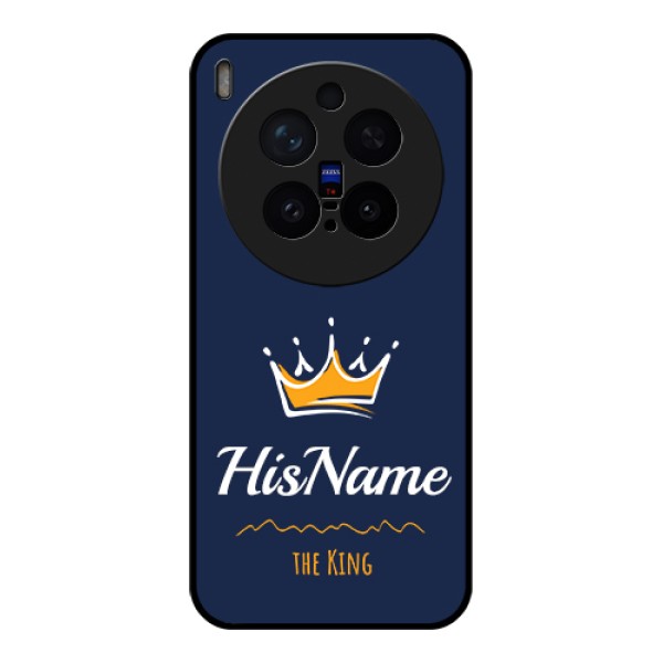 Vivo X300 Pro 5G Custom Glass Phone Case - King With Name Design