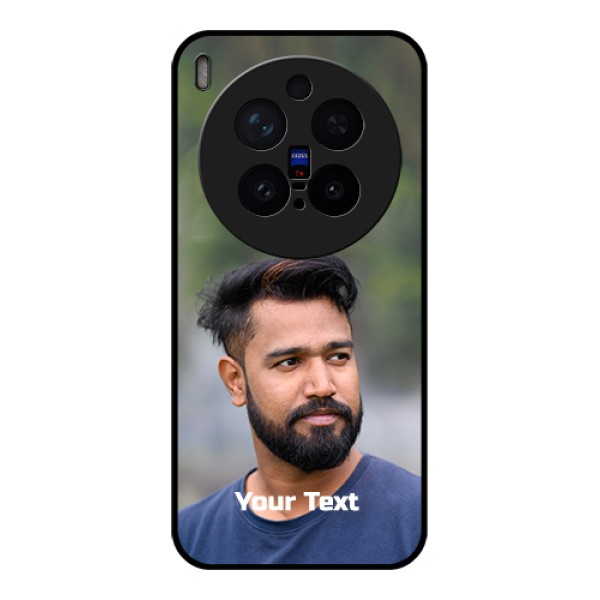 Vivo X300 Pro 5G Custom Glass Phone Case - Photo With Text Design