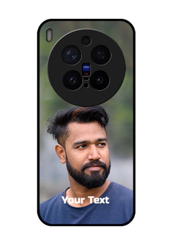 Vivo X300 Pro 5G Custom Glass Phone Case - Photo With Text Design