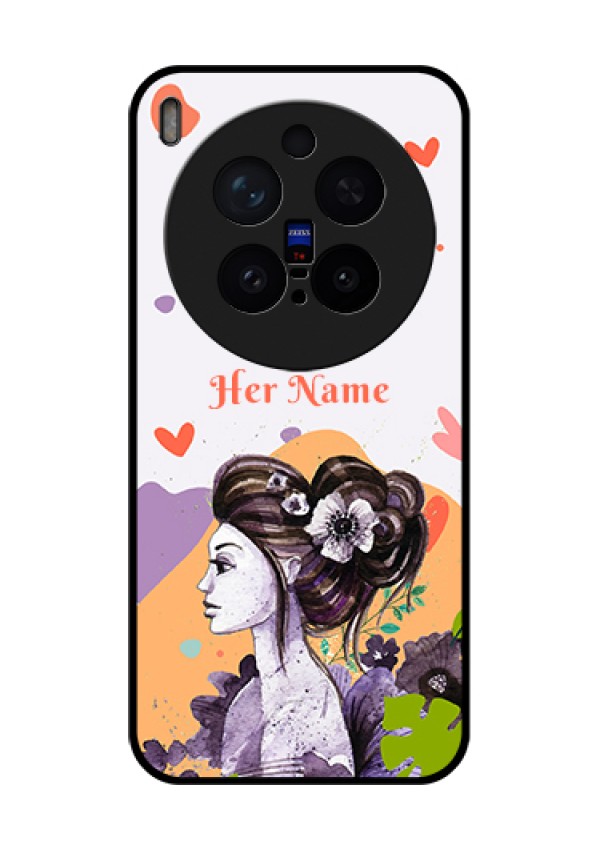 Vivo X300 Pro 5G Custom Glass Phone Case - Woman And Nature Design