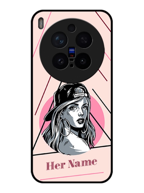Custom Vivo X300 Pro 5G Custom Glass Phone Case - Rockstar Girl Design