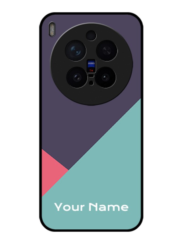 Custom Vivo X300 Pro 5G Custom Glass Phone Case - Tri Color Abstract Design