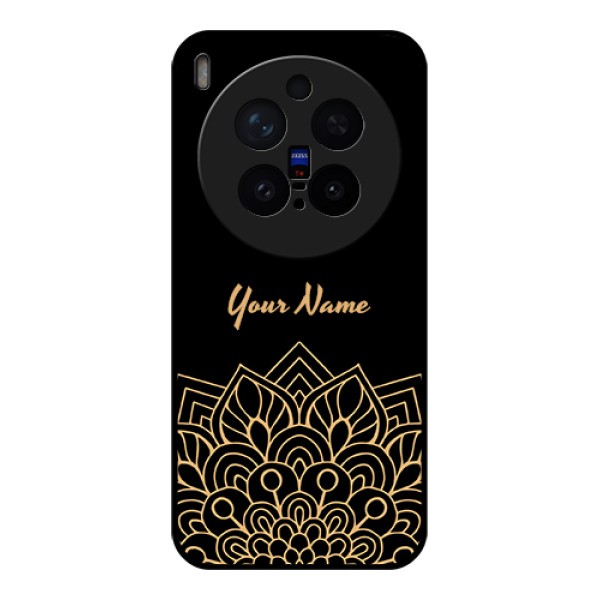 Vivo X300 Pro 5G Custom Glass Phone Case - Golden Mandala Design