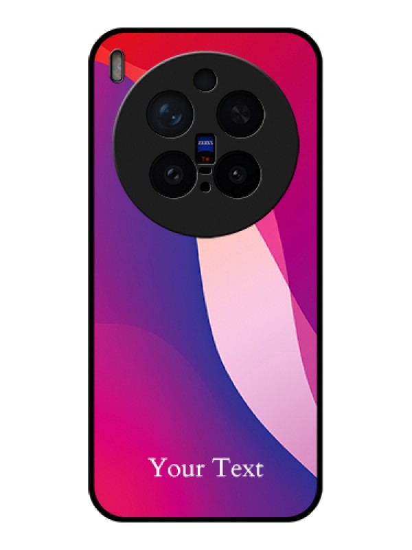 Custom Vivo X300 Pro 5G Custom Glass Phone Case - Digital Abstract Overlap Design