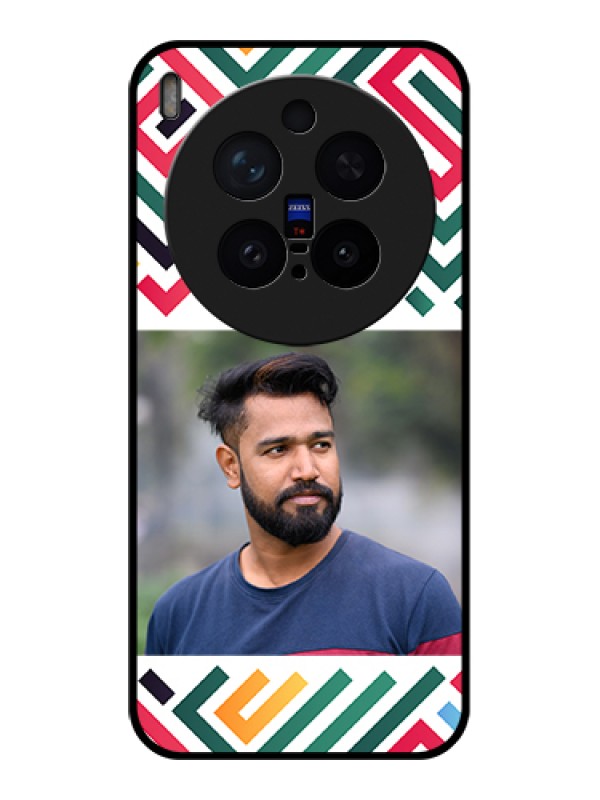 Custom Vivo X300 Pro 5G Custom Glass Phone Case - Colorful Maze Pattern Design