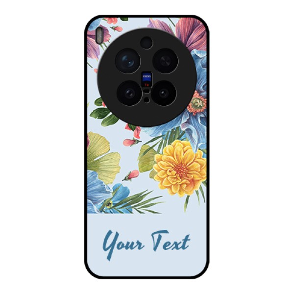 Vivo X300 Pro 5G Custom Glass Phone Case - Stunning Watercolored Flowers Painting Design Vivo X300 Pro 5G Custom Glass Phone Case - Stunning Watercolored Flowers Painting Design