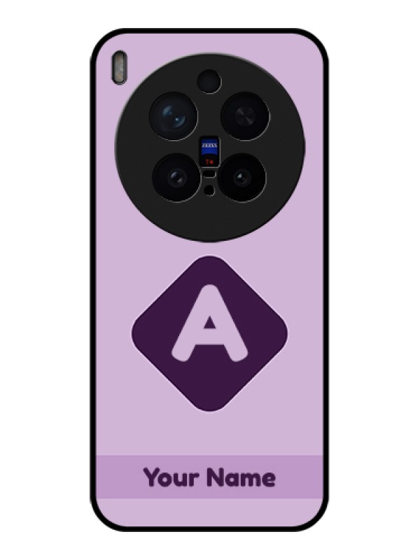 Custom Vivo X300 Pro 5G Custom Glass Phone Case - Custom Letter In Curved Badge Design