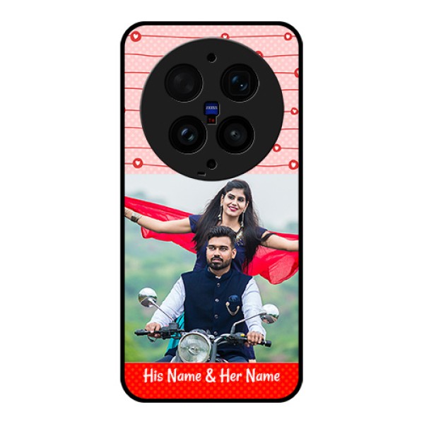 Vivo X300 Ultra 5G Custom Glass Phone Case - Red Pattern Case Design