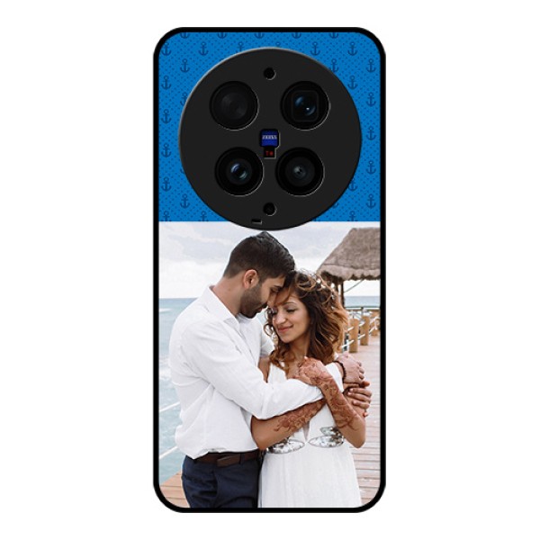 Vivo X300 Ultra 5G Custom Glass Phone Case - Blue Anchors Design