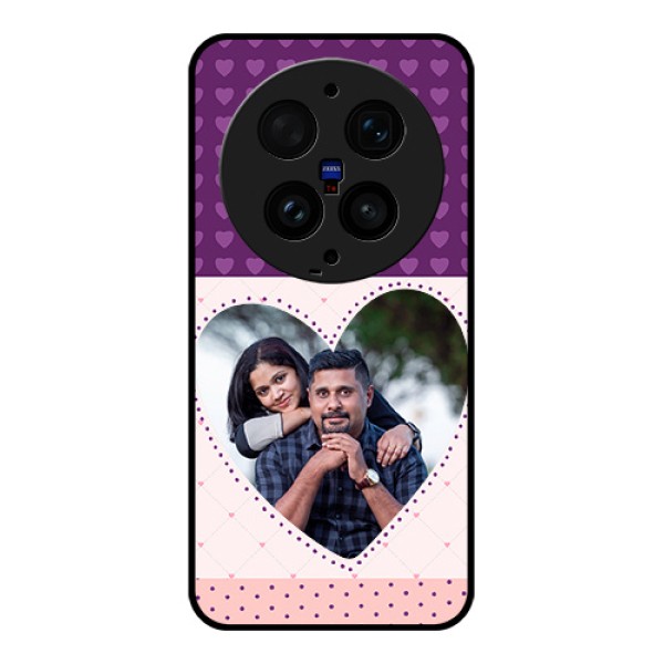 Vivo X300 Ultra 5G Custom Glass Phone Case - Violet Love Dots Design