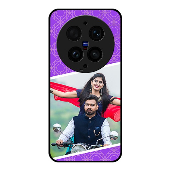 Vivo X300 Ultra 5G Custom Glass Phone Case - Violet Color Pattern Design