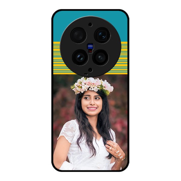 Vivo X300 Ultra 5G Custom Glass Phone Case - Yellow & Blue Design