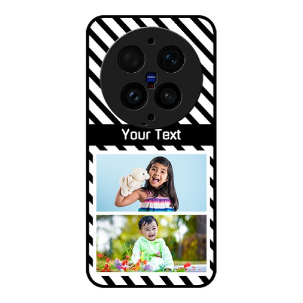 Vivo X300 Ultra 5G Custom Glass Phone Case - Black And White Stripes Design Vivo X300 Ultra 5G Custom Glass Phone Case - Black And White Stripes Design