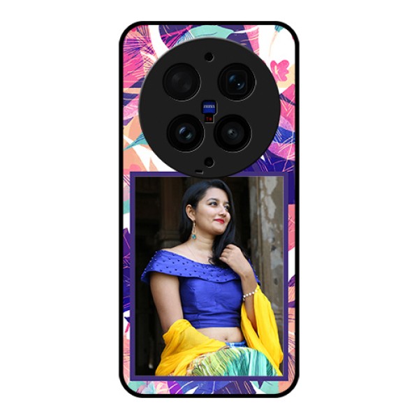 Vivo X300 Ultra 5G Custom Glass Phone Case - Abstract Floral Design