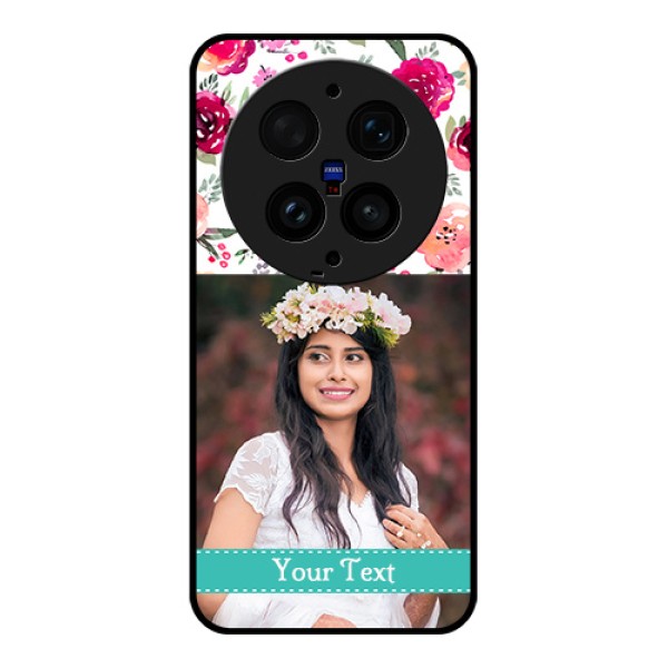 Vivo X300 Ultra 5G Custom Glass Phone Case - Water Colors Floral Design