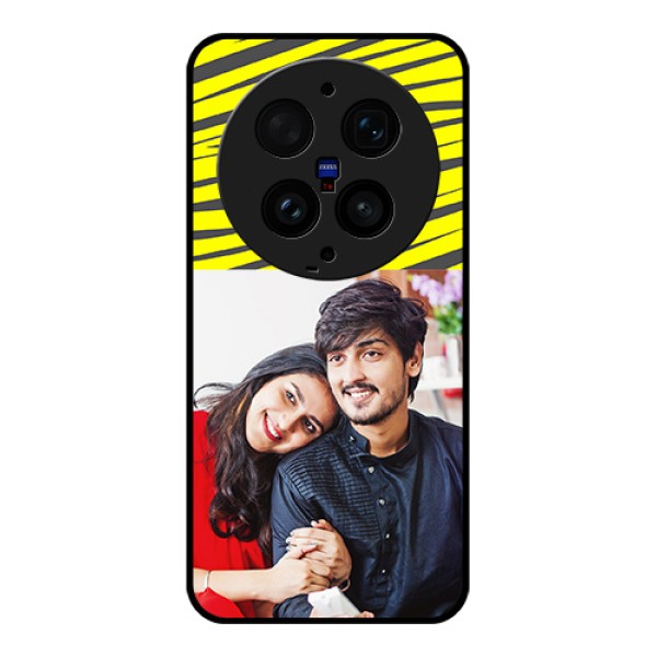 Vivo X300 Ultra 5G Custom Glass Phone Case - Yellow Abstract Design