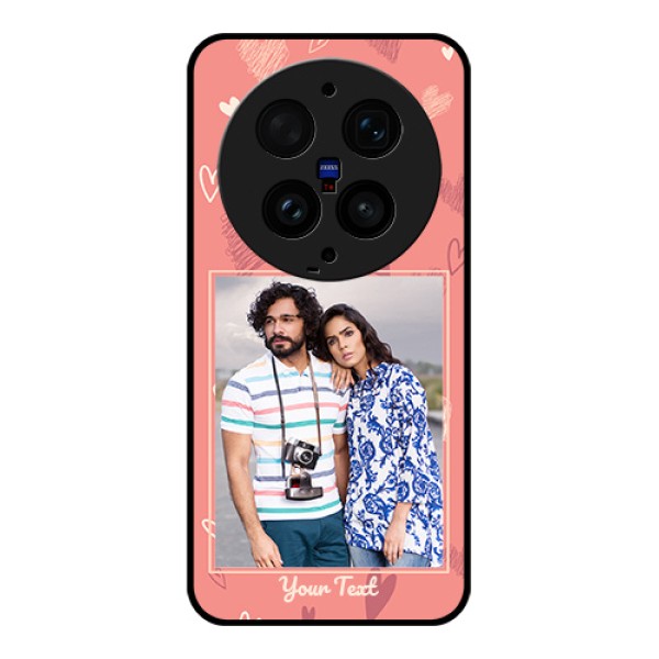 Vivo X300 Ultra 5G Custom Glass Phone Case - Love Doodle Art Design