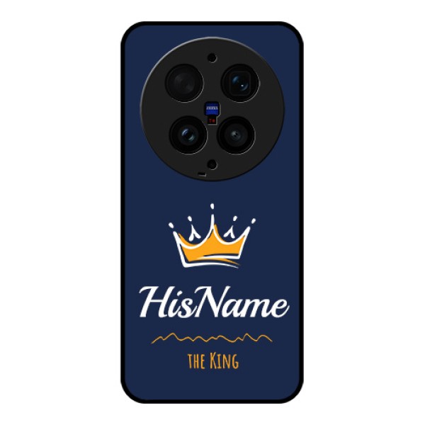 Vivo X300 Ultra 5G Custom Glass Phone Case - King With Name Design