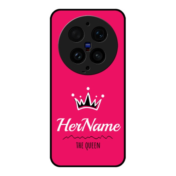 Vivo X300 Ultra 5G Custom Glass Phone Case - Queen With Name Design Vivo X300 Ultra 5G Custom Glass Phone Case - Queen With Name Design