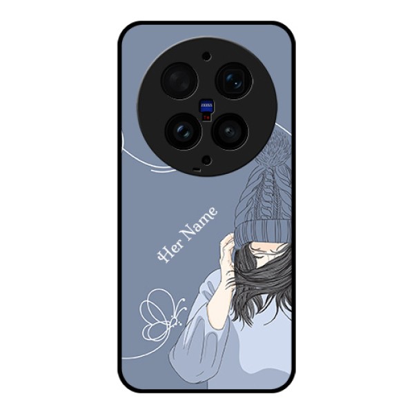 Vivo X300 Ultra 5G Custom Glass Phone Case - Girl In Winter Outfit Design Vivo X300 Ultra 5G Custom Glass Phone Case - Girl In Winter Outfit Design
