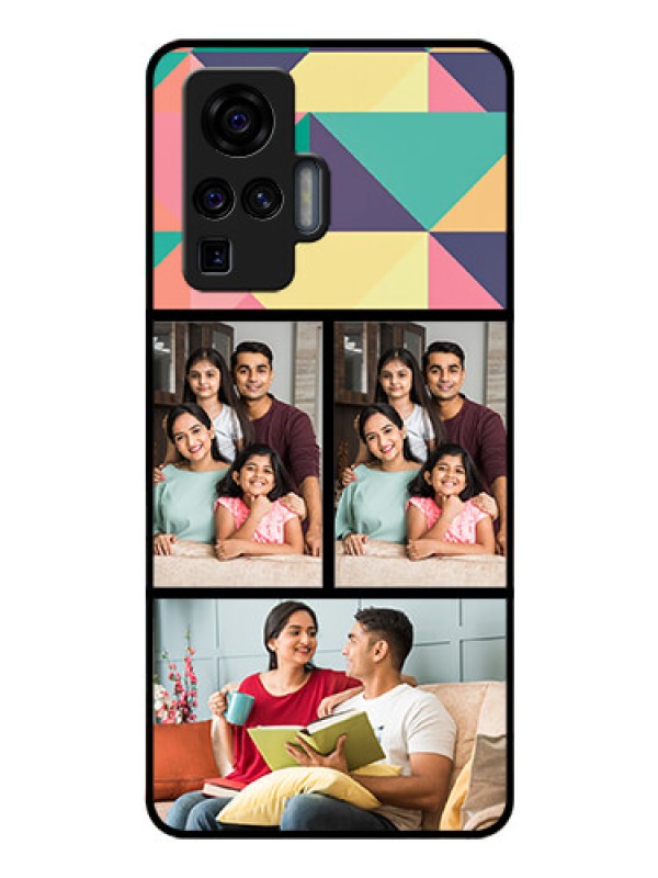 Custom Vivo X50 Pro 5G Custom Glass Phone Case - Bulk Pic Upload Design