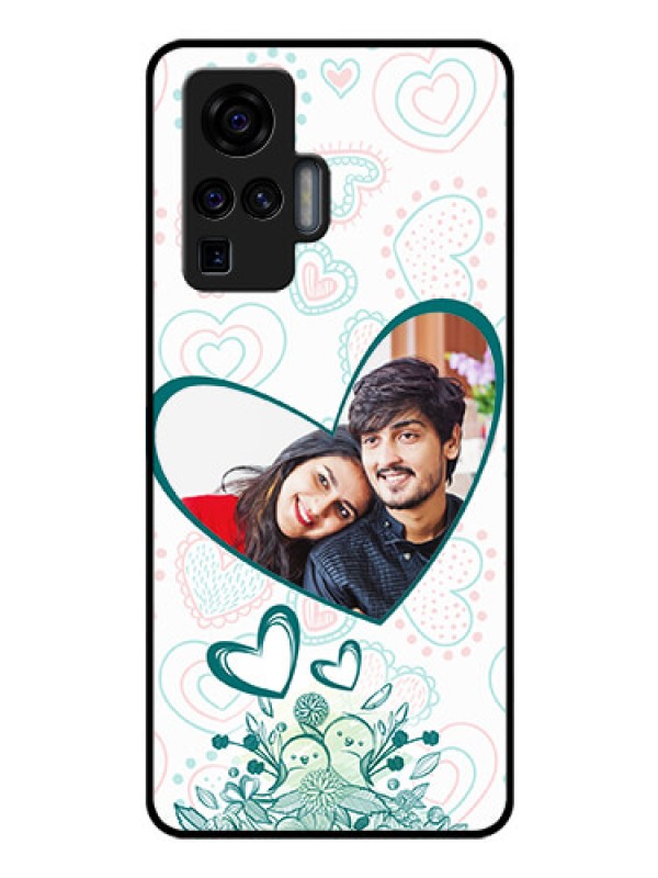 Custom Vivo X50 Pro 5G Photo Printing on Glass Case - Premium Couple Design