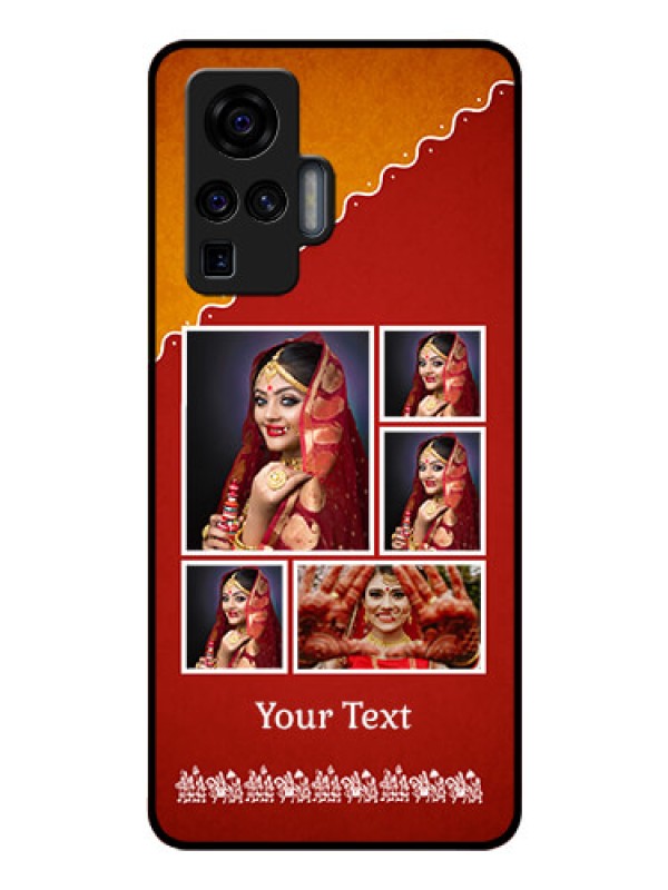 Custom Vivo X50 Pro 5G Personalized Glass Phone Case - Wedding Pic Upload Design