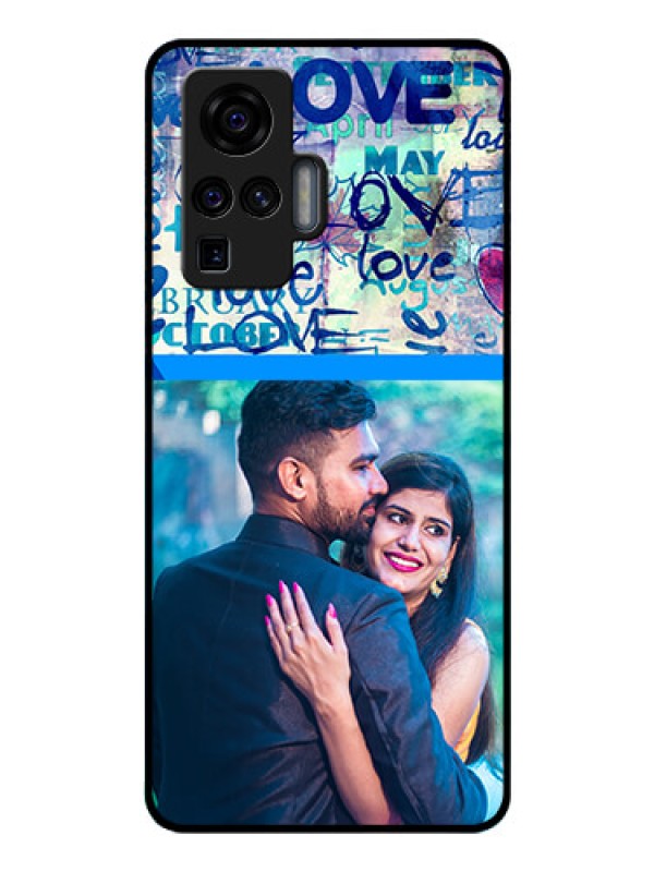 Custom Vivo X50 Pro 5G Custom Glass Mobile Case - Colorful Love Design
